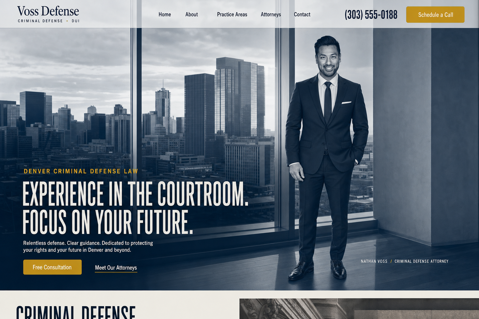 Criminal Defense website example